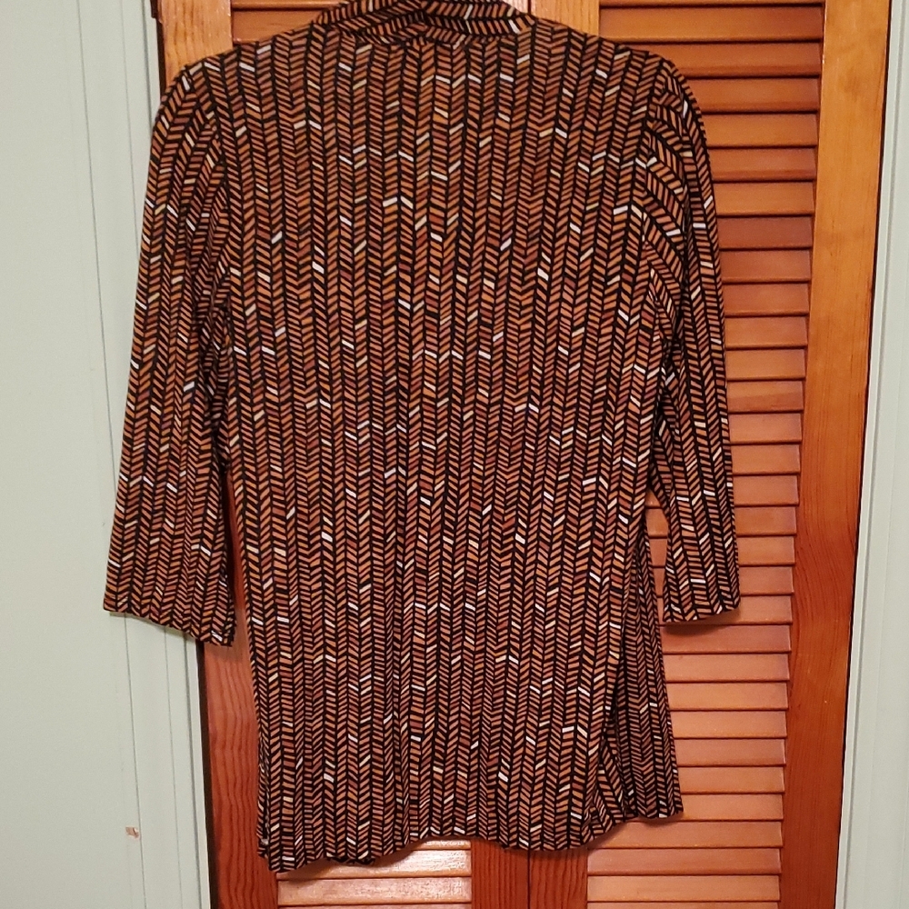 Notations Black And Brown Patterned Cardigan - image 5